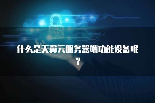 什么是天翼云服务器端功能设备呢?