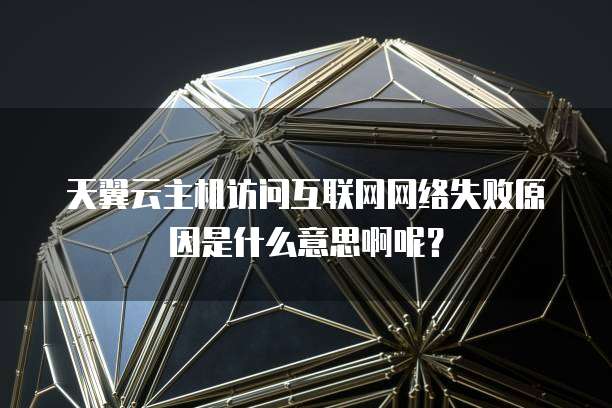 天翼云主机访问互联网网络失败原因是什么意思啊呢?