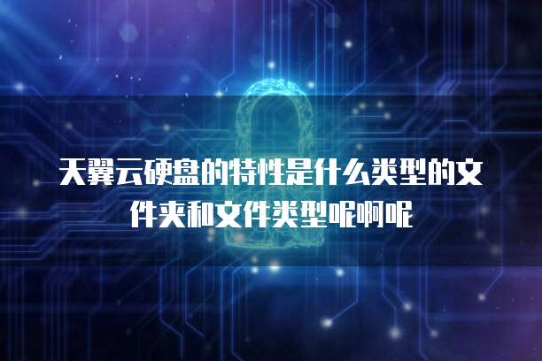 天翼云硬盘的特性是什么类型的文件夹和文件类型呢啊呢