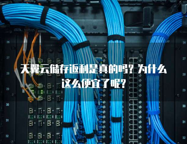 天翼云储存返利是真的吗？为什么这么便宜了呢？