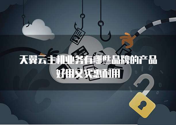 天翼云主机业务有哪些品牌的产品好用又实惠耐用
