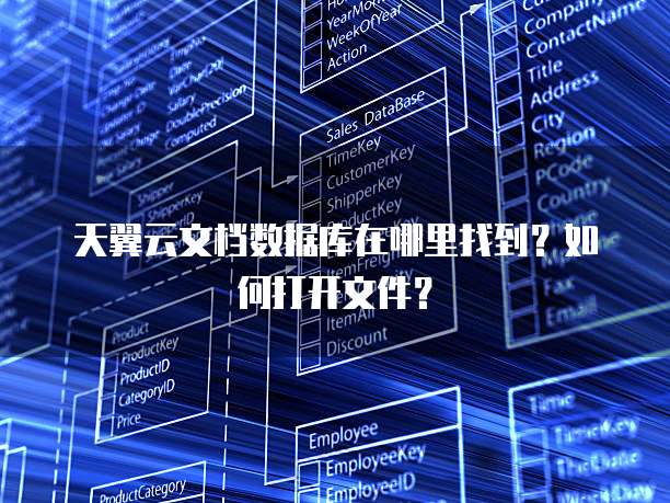 天翼云文档数据库在哪里找到?如何打开文件?