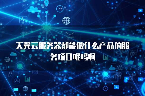 天翼云服务器都能做什么产品的服务项目呢吗啊
