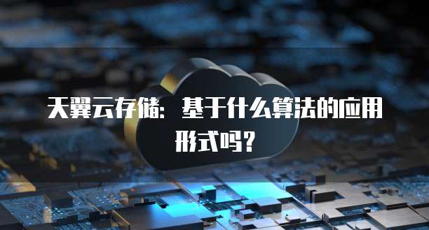 天翼云存储:基于什么算法的应用形式吗?