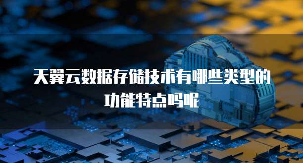 天翼云数据存储技术有哪些类型的功能特点吗呢