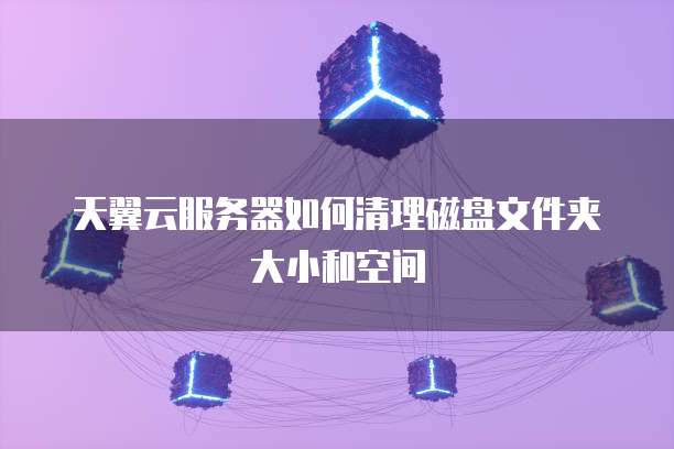 天翼云服务器如何清理磁盘文件夹大小和空间