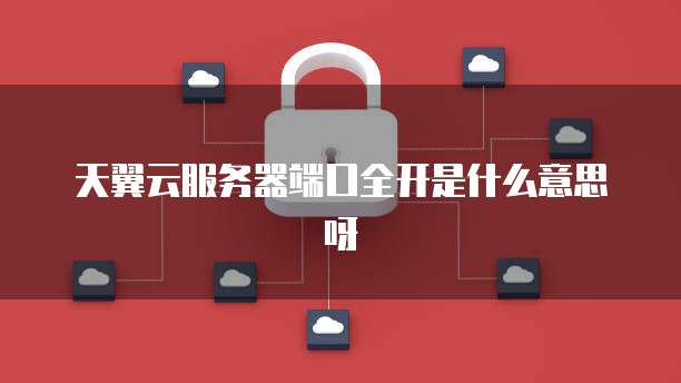 天翼云服务器端口全开是什么意思呀