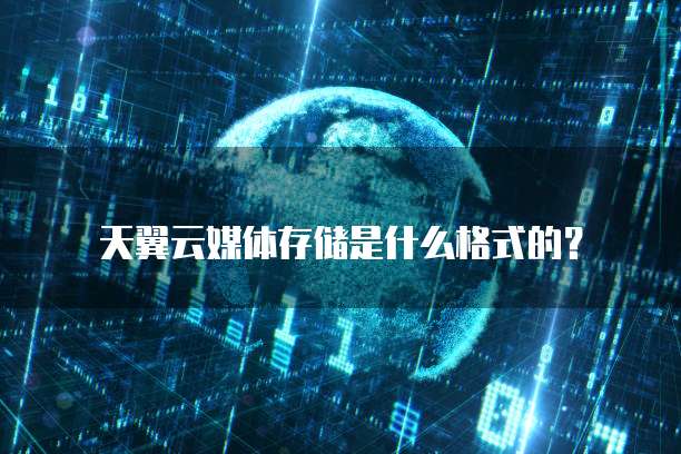 天翼云媒体存储是什么格式的?