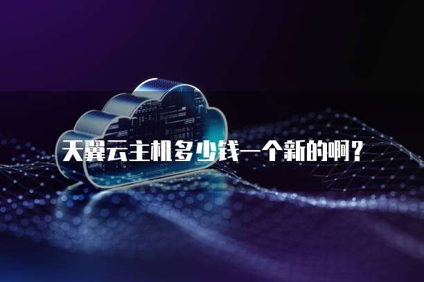 天翼云主机多少钱一个新的啊?