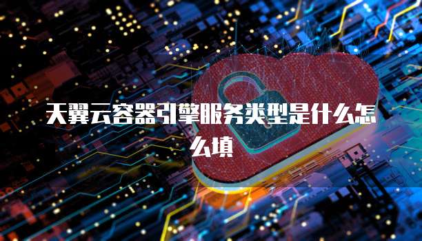 天翼云容器引擎服务类型是什么怎么填
