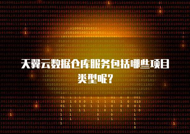 天翼云数据仓库服务包括哪些项目类型呢?