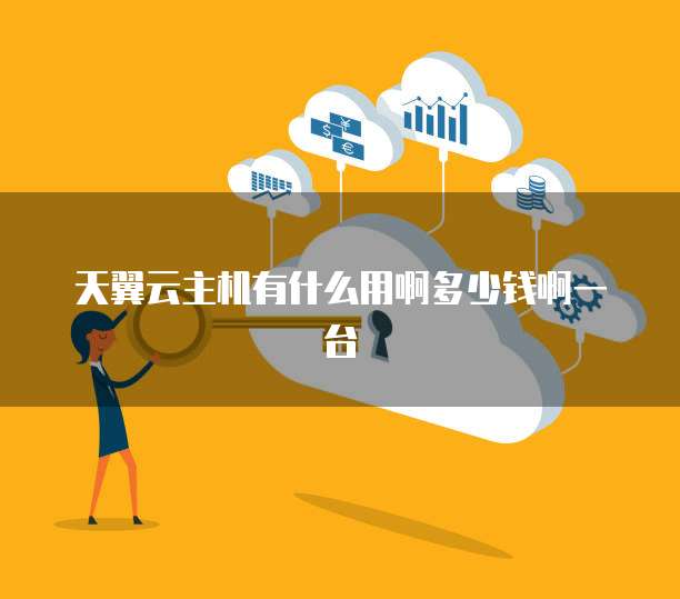 天翼云主机有什么用啊多少钱啊一台