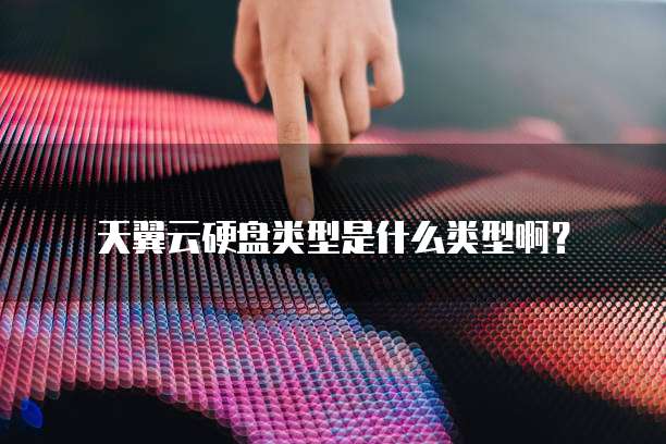 天翼云硬盘类型是什么类型啊?