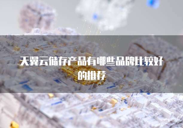 天翼云储存产品有哪些品牌比较好的推荐