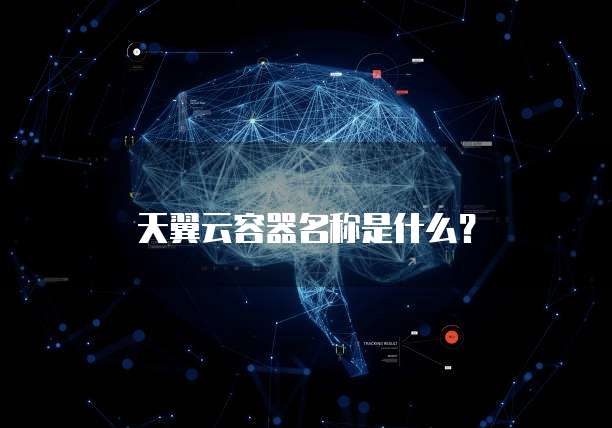 天翼云容器名称是什么?