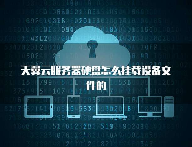 天翼云服务器硬盘怎么挂载设备文件的