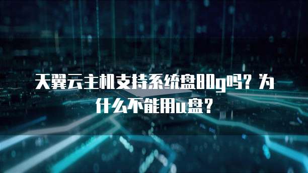 天翼云主机支持系统盘80g吗?为什么不能用u盘?