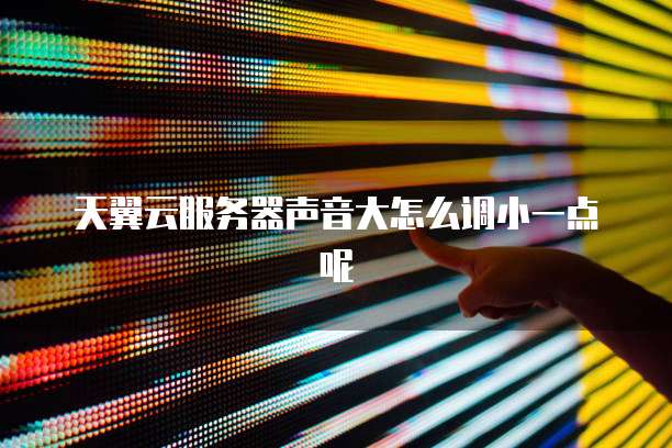 天翼云服务器声音大怎么调小一点呢