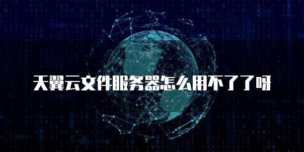天翼云文件服务器怎么用不了了呀