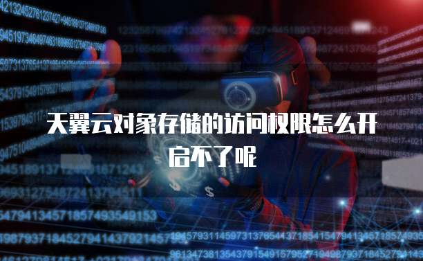 天翼云对象存储的访问权限怎么开启不了呢