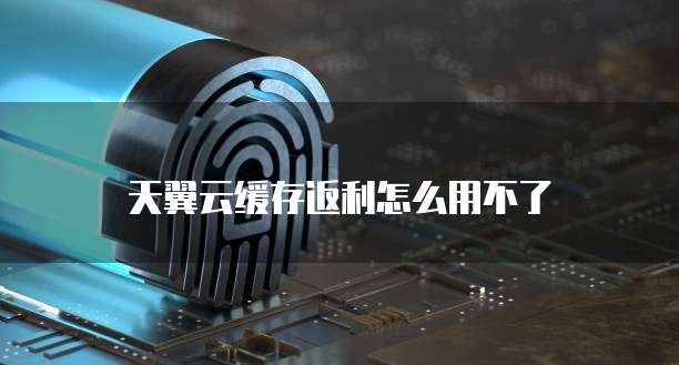天翼云缓存返利怎么用不了