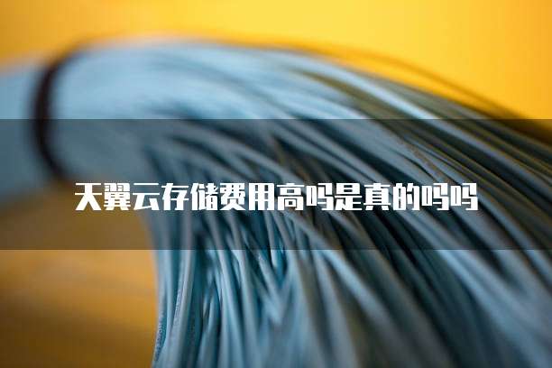 天翼云存储费用高吗是真的吗吗