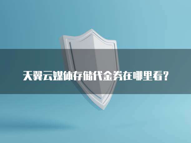 天翼云媒体存储代金券在哪里看?