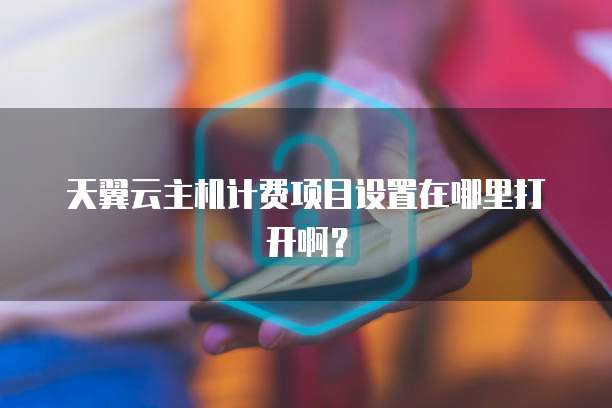 天翼云主机计费项目设置在哪里打开啊?