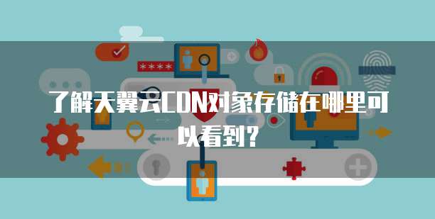 了解天翼云CDN对象存储在哪里可以看到？