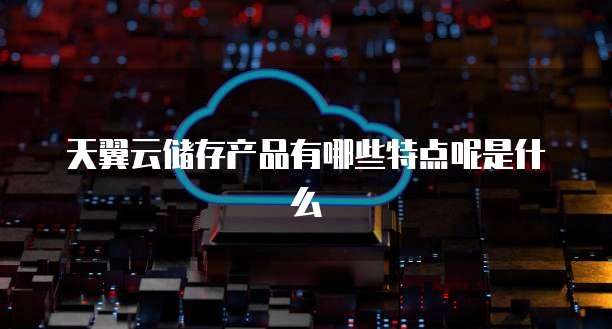 天翼云储存产品有哪些特点呢是什么