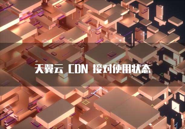 天翼云 CDN 接对使用状态