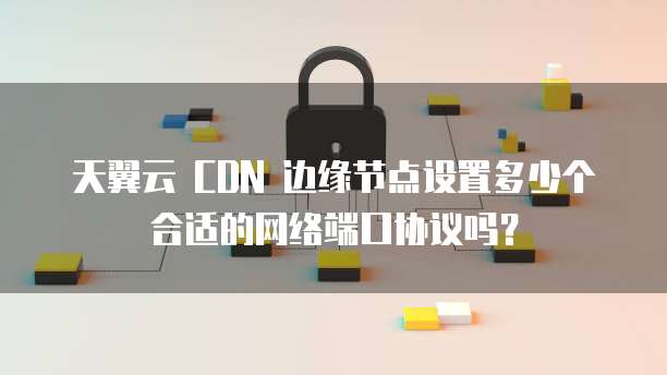 天翼云 CDN 边缘节点设置多少个合适的网络端口协议吗？