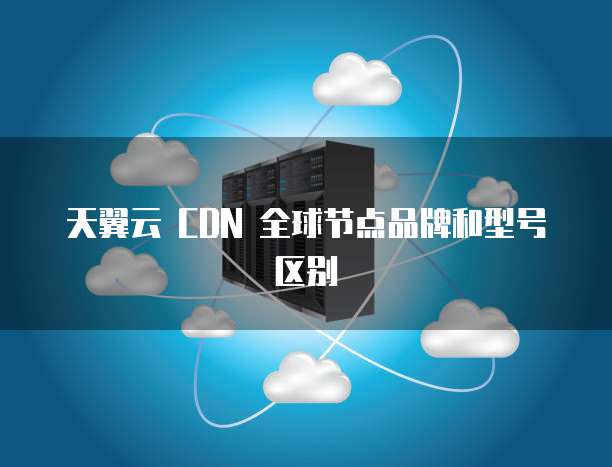 天翼云 CDN 全球节点品牌和型号区别