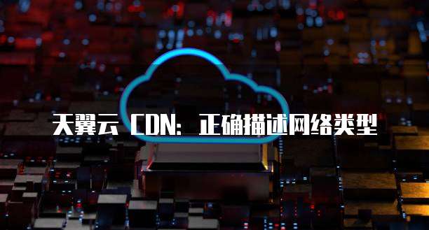 天翼云 CDN:正确描述网络类型