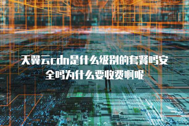 天翼云cdn是什么级别的套餐吗安全吗为什么要收费啊呢