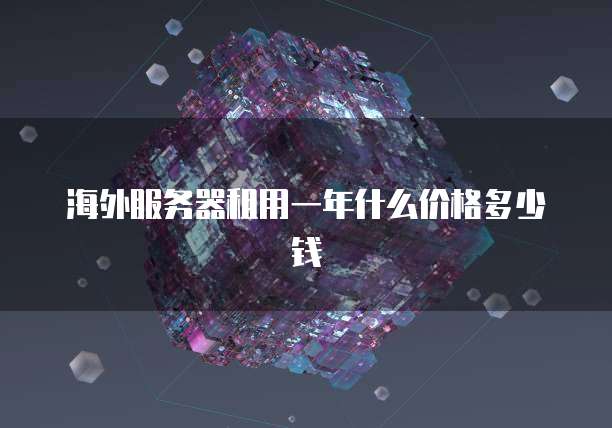 海外服务器租用一年什么价格多少钱