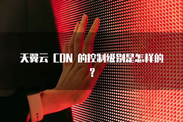 天翼云 CDN 的控制级别是怎样的?