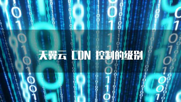 天翼云 CDN 控制的级别