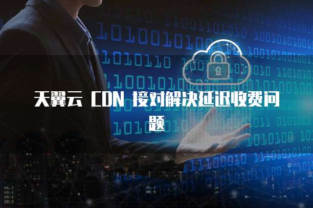 天翼云 CDN 接对解决延迟收费问题