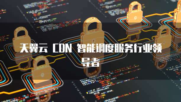 天翼云 CDN 智能调度服务行业领导者