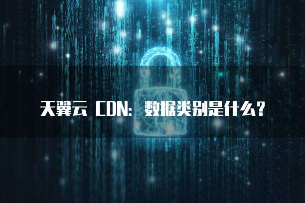 天翼云 CDN:数据类别是什么?
