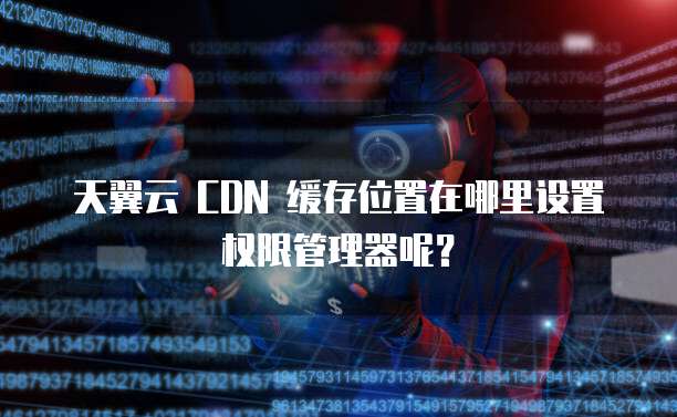 天翼云 CDN 缓存位置在哪里设置权限管理器呢?