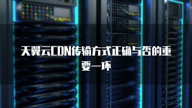 天翼云CDN传输方式正确与否的重要一环