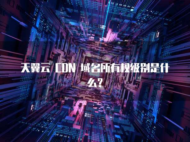 天翼云 CDN 域名所有权级别是什么?