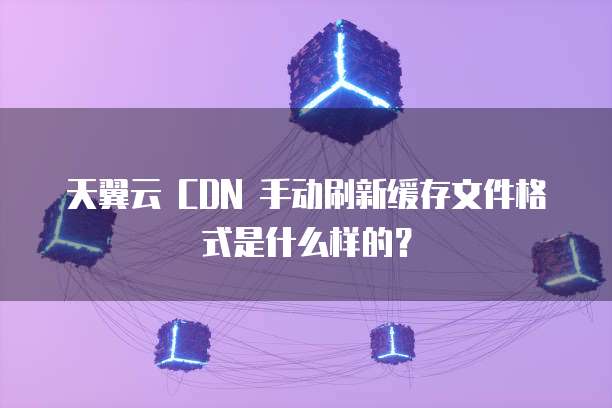 天翼云 CDN 手动刷新缓存文件格式是什么样的?