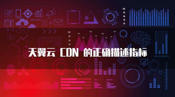 天翼云 CDN 的正确描述指标