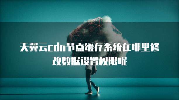 天翼云cdn节点缓存系统在哪里修改数据设置权限呢