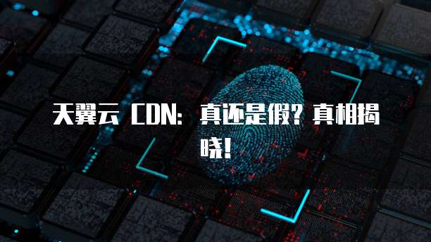 天翼云 CDN:真还是假?真相揭晓!