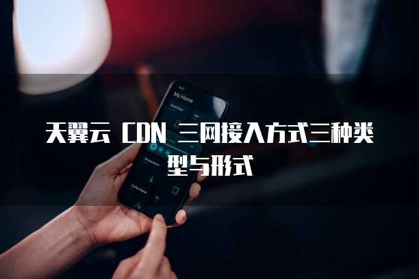 天翼云 CDN 三网接入方式三种类型与形式