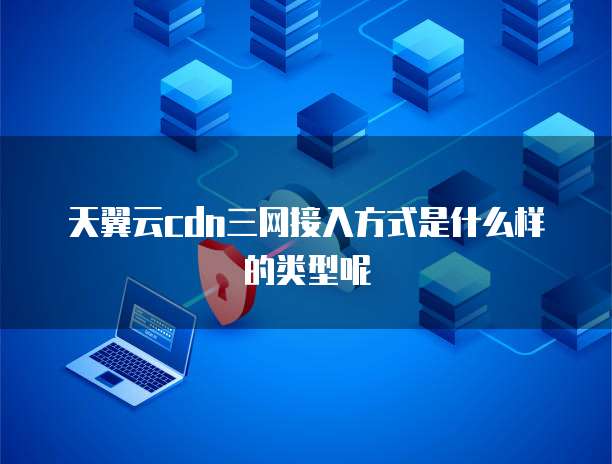天翼云cdn三网接入方式是什么样的类型呢
